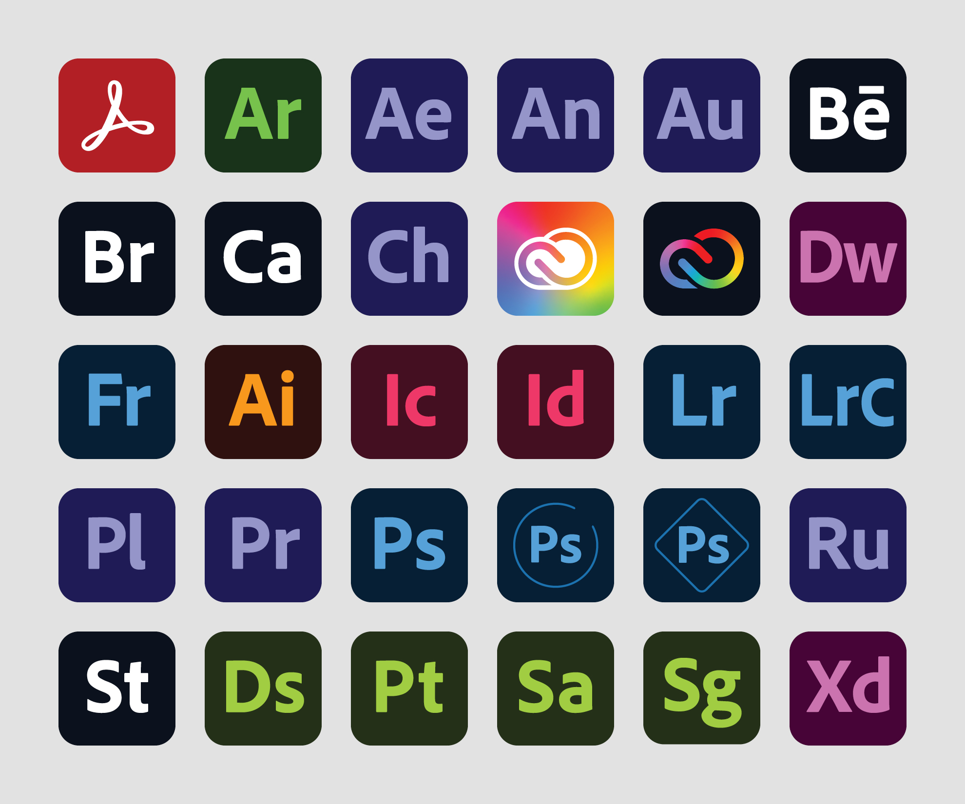 adobe-cc-logos grid