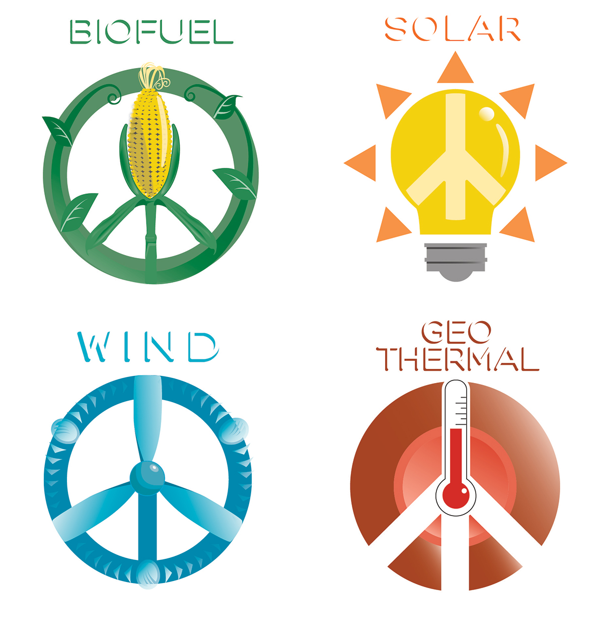 four weather logos