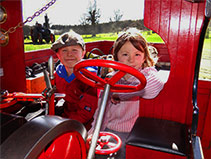 Children on tractor