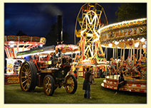 Steamshow rides at night