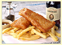 Plate of fish and chips