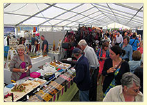 Visitors inside craft marquee