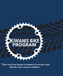 Image of a revised webpage for the Kwanis Bike Program, created by Elizabeth Burress