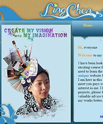 Image of the home page for Lingling Chang