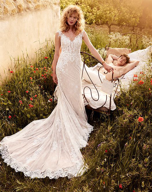 beautiful couple soaking up the sun on their wedding day