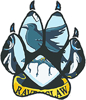 Ravenclaw Crest inside a Pawprint