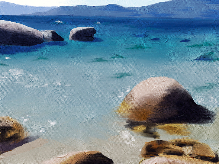  Student artwork of Lake Tahoe