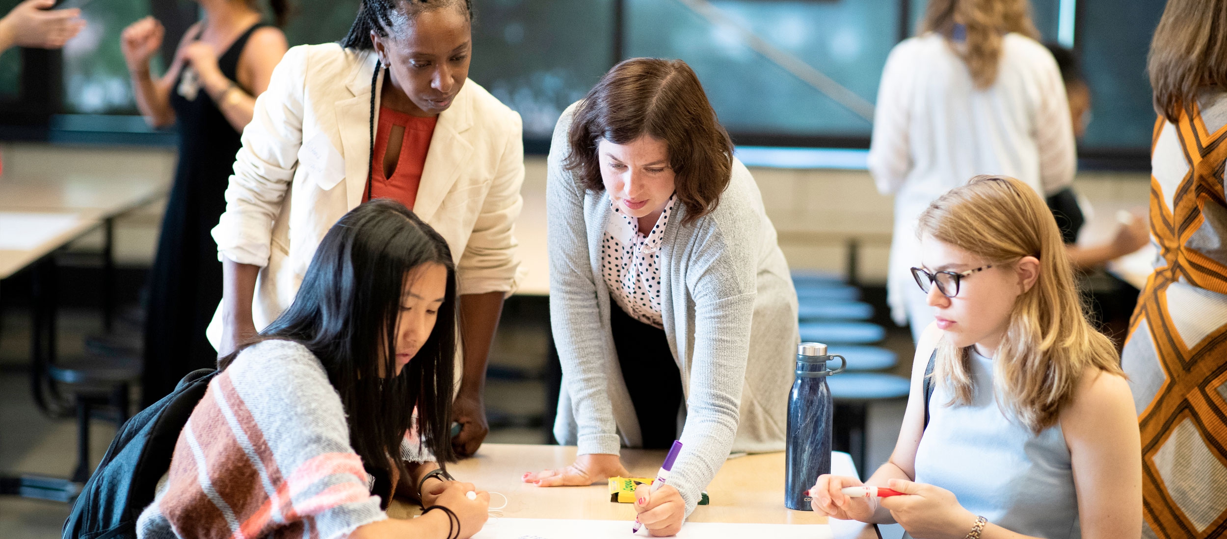 Students and teacher