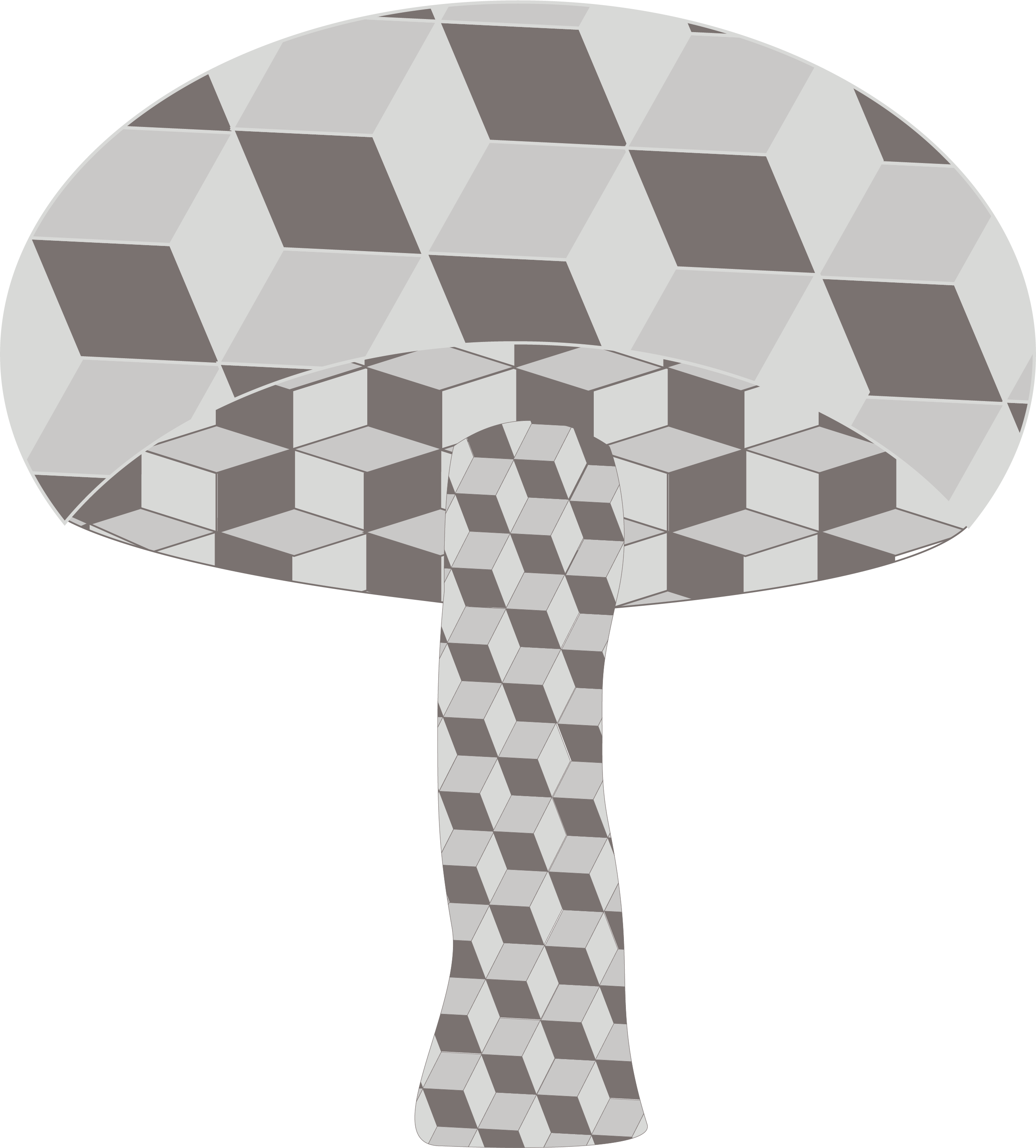 a vector made mushroom with 3D elements